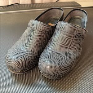Dansko Black Textured Clogs